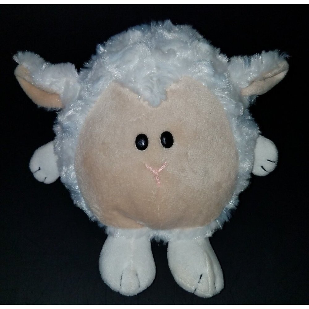 Plushland White Sheep Lamb Bean Bag Plush 6" Stuffed Animal Toy 2011